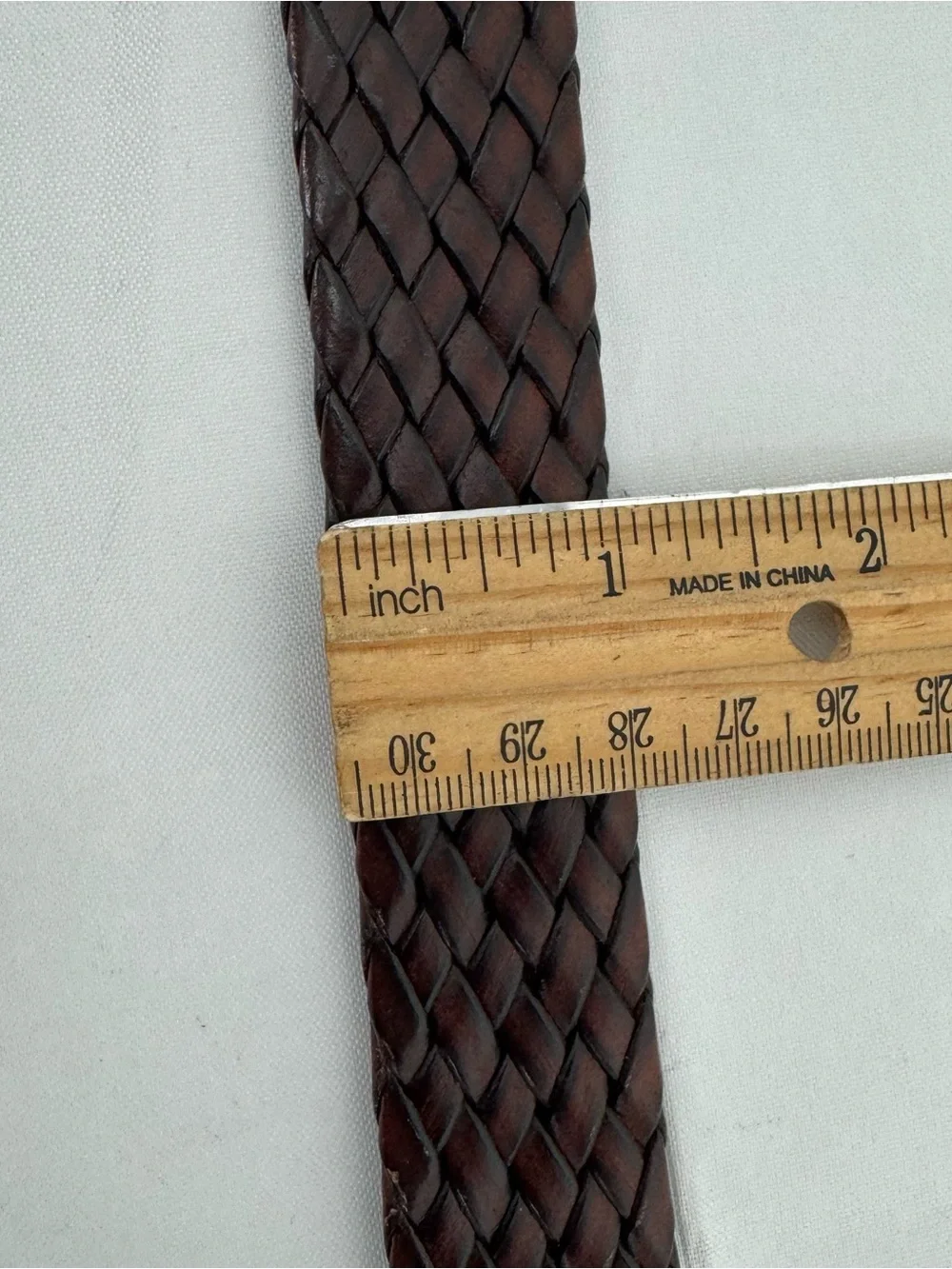 Nike Braided Belt Mens 42 Brown  Woven Braided Leather 11079-02